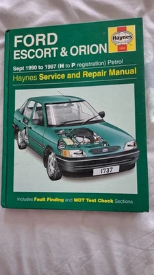 Haynes Manual Ford Escort & Orion 1990-1997 Repair Service User Book - Image 1 of 3