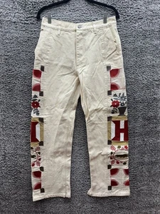 Honor The Gift Hawthorne bestickt Patchwork Canvas Hose creme Herren Größe 32 - Bild 1 von 14