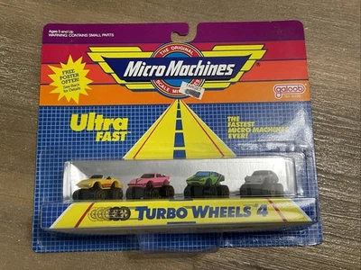 Vintage 1988 Galoob Micro Machines TUBO WHEELS #4  MIP - Image 1 of 4