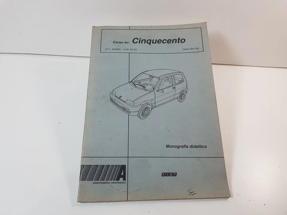 Manuale officina Fiat Cinquecento 500 corso tecnico vettura monografia didattica - Immagine 1 di 4