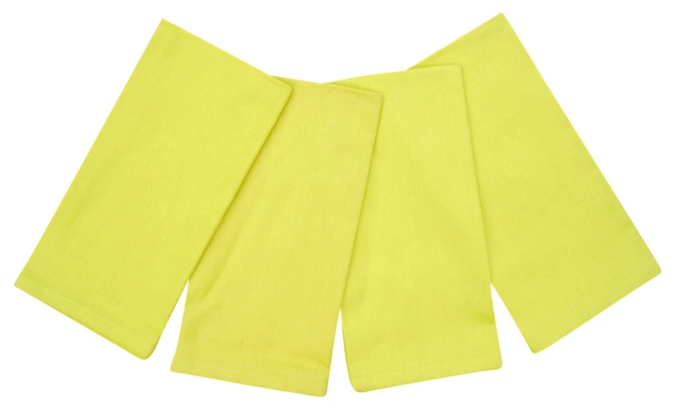 100% Cotton Napkins 20" x 20" Set of 4 Yellow - Image 1 of 1