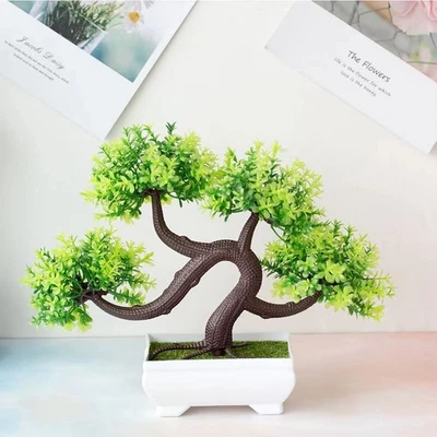 Plantas Artificiales Decoración Maceta Bonsai Pequeño Árbol Maceta Planta Falsa Maceta Zen Foto 1 de 4