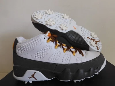 Nike Air Jordan 9 G Golf Low US Open Retro 9 Blanco-Dorado-Gris Para Hombres [FN6931-100] Foto 1 de 4