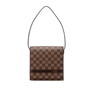 Authenticated Louis Vuitton Damier Ebene Mini Tribeca Brown Canvas Shoulder Bag - Picture 1 of 13