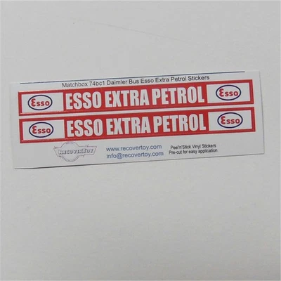 Matchbox Lesney 74bc Daimler Bus Esso Extra Petrol Sticker Set - Image 1 of 3