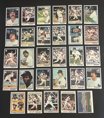 1978 Topps New York Yankees Equipo Set Munson Reggie Ron Guidry Ortigas Dent Lyle  Foto 1 de 4