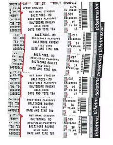 AUTENTICO BIGLIETTO FINALE BALTIMORE RAVENS RAY LEWIS ULTIMA PARTITA 1/6/13 - Foto 1 di 1