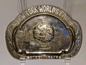 Bandeja de colección 1964 Feria Mundial de Nueva York Tono Plateado Unisphere - Imagen 1 de 2