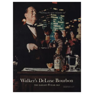 1966 Walkers DeLuxe Bourbon: Nothing Else Quite Measures Up Vintage Print Ad - Picture 1 of 1