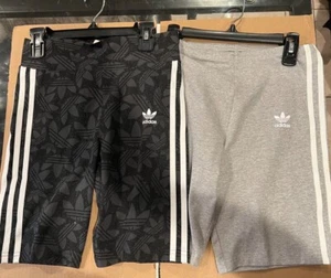 TWO (2) of ADIDAS Big Girls Adicolor Cycling Shorts HD2039+HC7067  NEW with TAGS - Picture 1 of 8