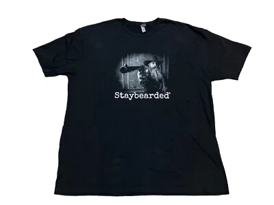 Camiseta Stay Bearded para Hombres 3XL Negra 26x32 Hombre Sosteniendo Pistola con el Objetivo de Disparar Divertida Foto 1 de 4