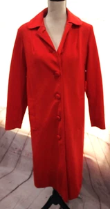 Vintage 60's The Puget Sounder All Weather Women's Red Long Jacket Size M - Picture 1 of 3