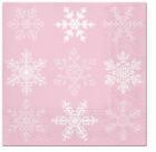 20 Servietten Winter Big Snowflakes pink Schneeflocken rosa Weihnachten 33x33cm