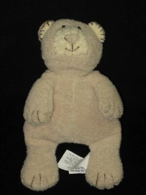 Pottery Barn Kids Teddy Bear Mini Critters Plush Baby Lovey Tan Stitches Small - Image 1 of 4