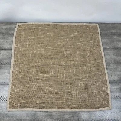 Pottery Barn Cotton Basketweave Pillow Cover Baguette Tan 20”x20” Textured NWOT - Image 1 of 4