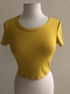 Women's Stylish Short Sleeves Solid Capella Short Top Blouse Size Medium - Picture 1 of 4