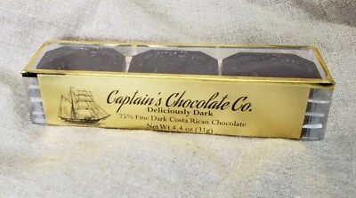 Caja de regalo Captain's Chocolate chocolate oscuro 75 % cacao, todo orgánico, puro, MFG EE. UU. Foto 1 de 4