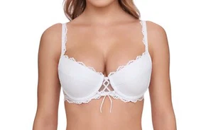SUSA 70B Sonderpreis Dirndl BH 7667 Push Up mit Bügel und Schale 7weiß - Picture 1 of 4