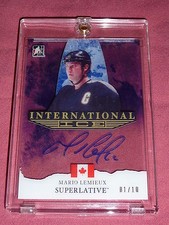 2015-16 ITG Superlative MARIO LEMIEUX GOLD International Ice AUTO 1/10 1/1 First