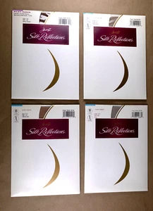 4 Pairs HANES Silk Reflections Sheer Panty Hose, All Size CD - Picture 1 of 4