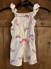 Girls White Rainbow Play suit George 18-24 Months Perfect