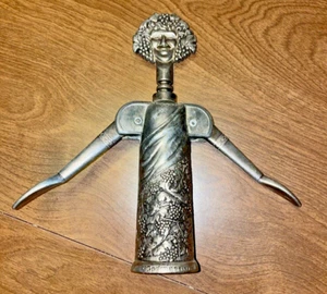 VTG Godinger Bacchus Silver Plated Corkscrew Bottle Opener Italy Olympic Dress - Picture 1 of 8