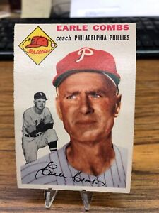 1954 Topps #183, Earle Combs, of the Philadelphia Phillies, VG or better.