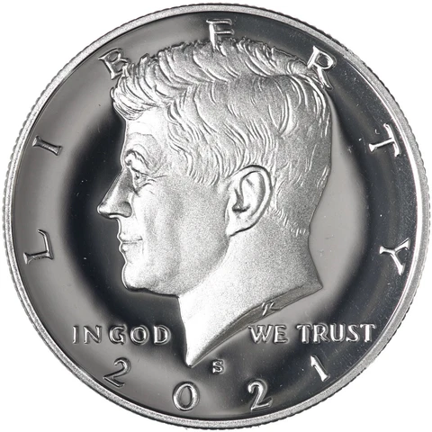 2021 S Kennedy Half Dollar Gem Deep Cameo CN-Clad Proof Coin Cover