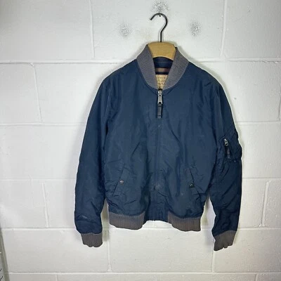 Alpha Industries Jacket Mens Small Blue MA1 Flight NASA Bomber Navy Military* - Image 1 of 4