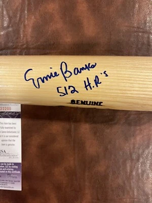 Ernie Banks Signed 512 HR Hillerich & Bradsby Bat. JSA AUTH - Image 1 of 4