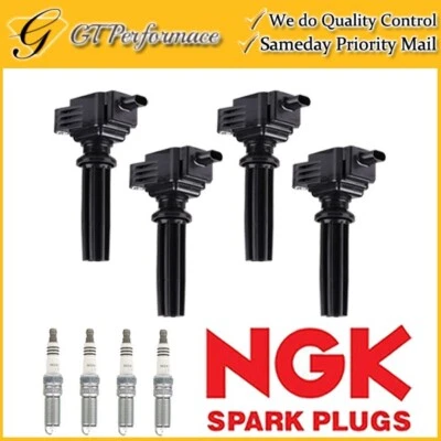Bobina de encendido de calidad y bujía NGK 4 piezas para Ford Focus 2012-2018 2,0 L FLEX Foto 1 de 4