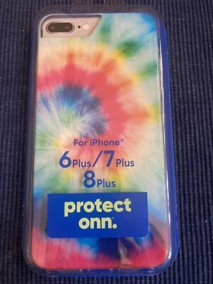 funda protectora iphone 6 plus/7plus/8plus material gel duradero patrón tie dye Foto 1 de 4