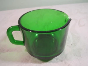 Vintage Anchor Hocking Wald grün Glas Milchkännchen Krug - Bild 1 von 9