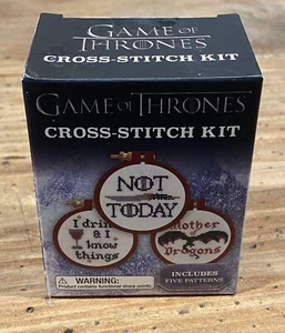 GAME OF THRONES Mini Cross Stitch KIT Includes 5 PATTERNS Warner Bros 2014 NEW - Picture 1 of 10