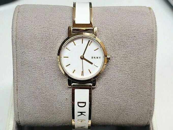 DKNY NY2358 Soho White Dial Gold Tone Stainless Steel Women's Watch - Imagem 1 de 1
