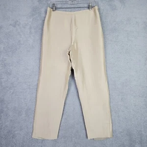 Pantalón de seda Ann Taylor para mujer 8P beige ropa de trabajo profesional lujo tiro medio cremallera - Imagen 1 de 14