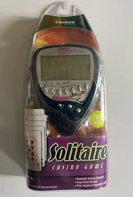 Juego de Casino Vintage Tiger Solitaire - Electrónico Portátil 2003 - ¡Nuevo, Sellado! Foto 1 de 2
