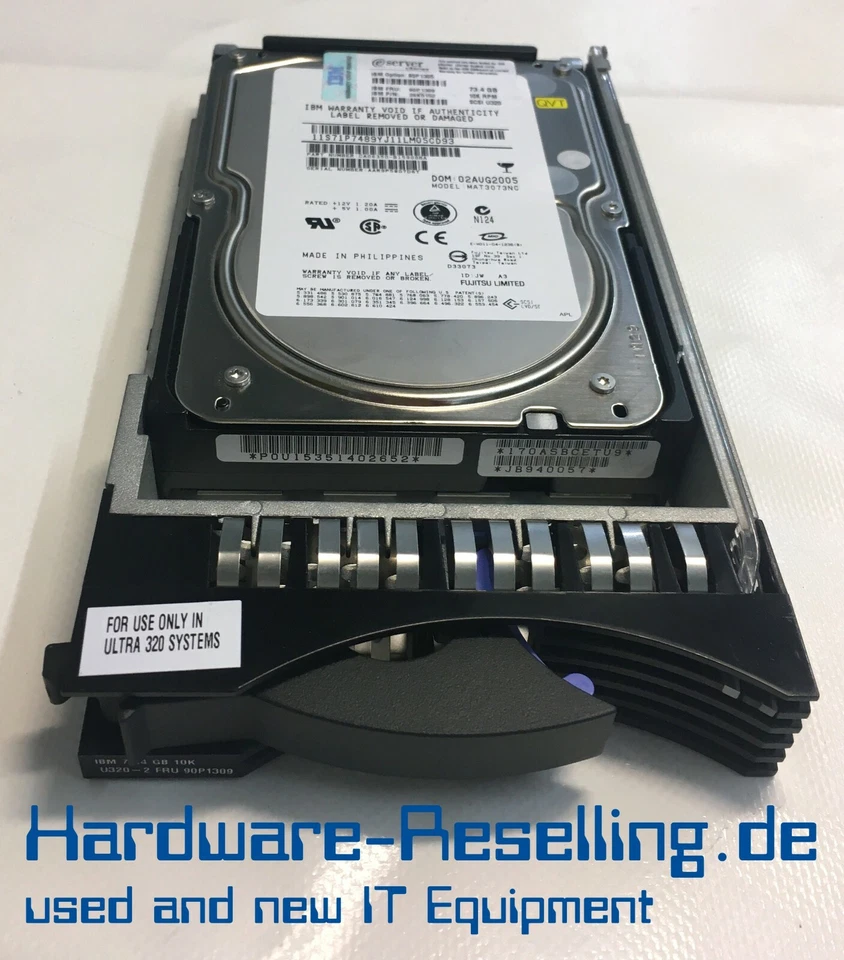 IBM 90P1309 73,4GB 10K 3,5 Pollici U320 SCSI Sca ,26K5152,90P1305 - Immagine 1 di 1