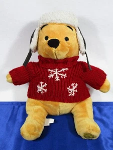 Winter Winnie the Pooh with Red Snowflake Sweater and Snowhat - Picture 1 of 5