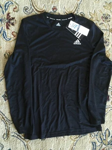 NWT Boys adidas ClimaLite Long Sleeve Athletic Tee Youth T-Shirt - Small, Medium - Picture 1 of 3