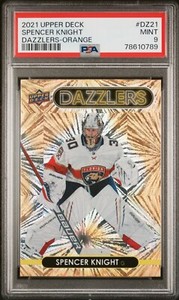 2021-22 Upper Deck Dazzlers Orange #DZ21 Spencer Knight PSA 9 Mint