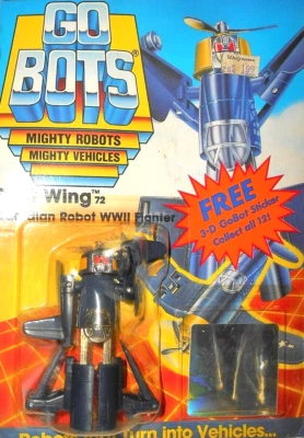 Gobots vintage 1985 BENT-WING mr-72 wwii fighter bomber jet plane complete moc - Image 1 of 4