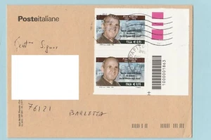 Storia postale Lettera con coppia codice a barre viaggiata cod.1000001863 RARA - Foto 1 di 1