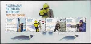 2021 Australian Antarctic Last MNH Arts Fellowship AAT Stamps Tenant Mini-Sheet - Picture 1 of 1
