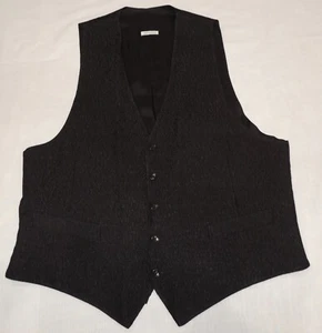 NWOT Black label Giorgio Armani Vestimenta men's Black waistcoat Vest 44 NEW! - Picture 1 of 11
