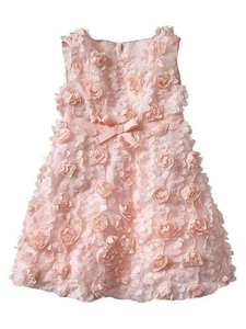 NWT GAP Cameo rosa Roseta Vestido de fiesta Lazo decorativo Cinturón de cinta NUEVO Chicas 3T - Imagen 1 de 2