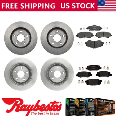 Rotores de freno delanteros traseros y pastillas de freno metálicas para Jeep Wrangler JK 2018 Foto 1 de 4