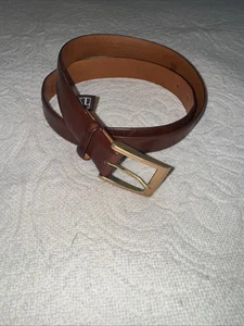 Trafalgar Cortina Leather Belt Cognac Brown Leather Dress Belt Men’s 38 46” - Picture 1 of 8