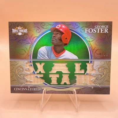 George Foster 2013 Topps Triple Hilos Murciélago Reliquia Esmeralda 4/18 Rojos #TTR-GF3 Foto 1 de 3