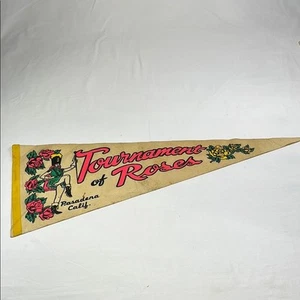 Vintage Tournament of Roses Felt Pennant 1980's Pasadena CA - Picture 1 of 5